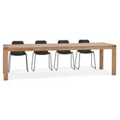Table salle à manger scandinave extensible 'MAESTRO' en Chêne massif - 200(280) x 95 cm