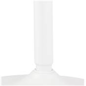 Table de salle à manger ronde industriel 'SPARK' en bois naturel pied central rond en métal blanc - Ø 80 cm