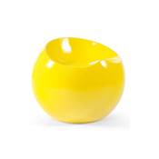 Tabouret bas design 'Ball Chair' jaune