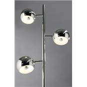 Lampadaire design 'Trio' 3 abats-jours orientables structure en métal chromé