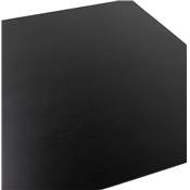 Table de bar haute design 'Tvillin XL' bois noir double pied central en métal brossé – 180 x 90 cm