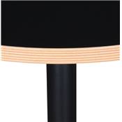 Table de bar Mange-debout design 'RULLA' en bois noir avec pied central en métal noir - Ø 60 cm