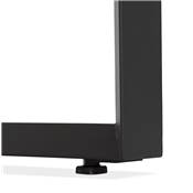 Bureau droit design 'SMART' plateau en noyer avec pieds en métal noir - 180 x 90 cm