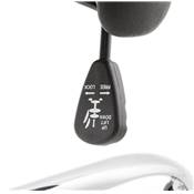 Fauteuil de bureau design à roulettes appui tête dossier haut 'HELPER' noire en tissu pieds chromés