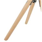 Chaise design style moderne 'FIRENZA' en tissu pied de poule avec 4 pieds en bois naturel