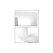 Cube de rangement / chevet design 'Kub' empilable en bois laqué blanc