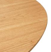 Table de salle à manger scandinave ronde 'Üméa' plateau et 4 pieds bois naturel – Ø 120 cm