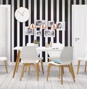 Table / bureau droit scandinave 'Bolnäss' plateau bois blanc 4 pieds bois – 160 x 90 cm