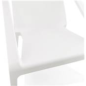 Fauteuil de jardin 'SUN' en résine blanche avec 4 pieds