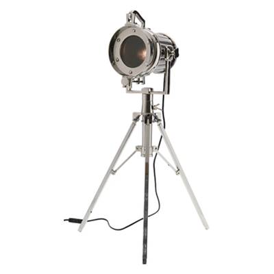 Lampe projecteur de cinéma design sur trépied en acier