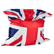 Pouf géant déhoussable imperméable 'Baggy' union jack – 168 x 129 cm