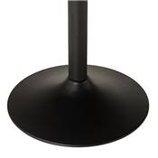Table / table de réunion ronde design 'KONTUR BLACK XL' noire pied central en métal noir - Ø 120 cm