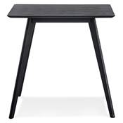 Petite table scandinave carrée 'LITTLE BOLNÄSS' plateau et 4 pieds bois noir – 80 x 80 cm