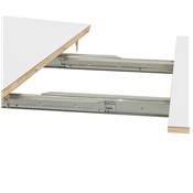 Table / table de réunion extensible 'RYM' blanche 4 pieds métal blanc - 170(270) x 100 cm