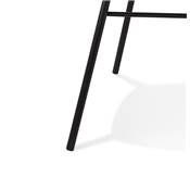 Tabouret de bar design à accoudoirs moderne 'CARINO' en velours vert avec 4 pieds en métal noir