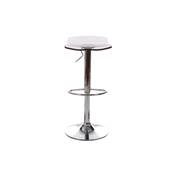 Tabouret de bar réglable design 'Aero' pivotant en plexiglass gris foncé pied central en métal chromé
