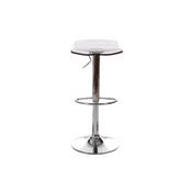 Tabouret de bar réglable design 'Aero' pivotant en plexiglass fumé pied central en métal chromé