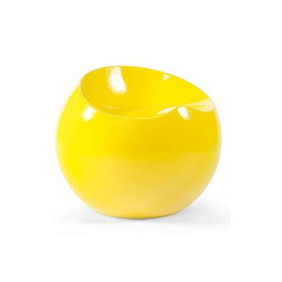 Tabouret bas design 'Ball Chair' jaune