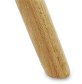 Chaise design à accoudoirs 'CONCEPT WOOD' blanche avec 4 pieds en bois naturel