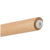 Tabouret de snack mi-hauteur scandinave 'Circle' tissu bouclé blanc 4 pieds bois chromé dossier haut