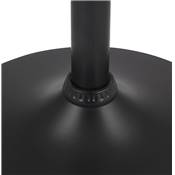 Tabouret de bar réglable 'LUSSO' pivotant velours gris pied et repose pieds métal noir dossier haut