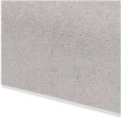 Banquette design de style moderne 'STICKY' en tissu gris clair avec pieds noir - 120 x 40 cm