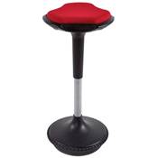 Tabouret réglable design ergonomique 'Svarst' pivotant rouge pied central et système de balancement