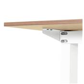 Bureau droit réglable en hauteur design 'MODULARE MINI' en bois pieds en métal blanc - 140 x 70 cm