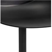 Chaise de bureau à accoudoirs design à roulettes dossier bas 'MINISTRY' noire pieds en métal noir