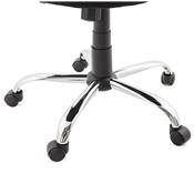 Fauteuil de bureau design à roulettes appui tête dossier haut 'HELPER' noire en tissu pieds chromés