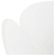 Chaise intérieur/extérieur design à accoudoirs 'ALL TIME' blanche avec pieds tréteaux en métal blanc