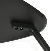 Tables basses gigognes ovales scandinave 'HYGGE' plateau en bois noir avec 3 pieds en bois noir - 100 x 50 cm