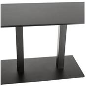 Table à diner / salle à manger 'Tvillin Black Small' noire bois pied central fonte – 150 x 70 cm