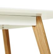 Table / bureau droit scandinave 'Bolnäss' plateau bois blanc 4 pieds bois – 160 x 90 cm