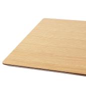 Table de salle à manger 'Tvillin Small' bois avec pied central acier brossé - 150 x 70 cm