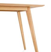 Table / bureau droit scandinave 'Rustik' plateau et 4 pieds en bois – 180 x 90 cm