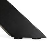 Table de salle à manger design 'Tepee Wood' plateau bois noir pieds en métal noir - 200 x 100 cm