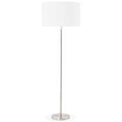 Lampadaire design hauteur réglable 'Okno Max' abat-jour blanc structure en métal brossé