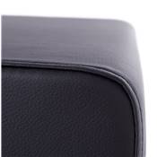 Pouf d'appoint carré rembourré 'KUBE' noir