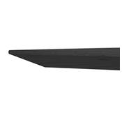 Grande table scandinave carrée 'BIG VÄN' plateau en bois noir pieds en métal noir - 140 x 140 cm