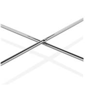 Table basse ronde 'ELEMENTO MEDIUM' plateau en verre miroir chromé 4 pieds en métal chromé - Ø 60 cm