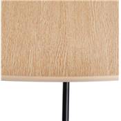 Petite table / bureau droit industriel 'SPLEEN' plateau en bois 4 pieds en métal noir – 142 x 74 cm