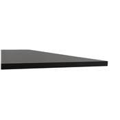 Table / bureau design 'TVILLIN MEDIUM' noire en bois pied en central acier brossé - 160 x 80 cm