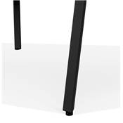 Table de réunion / bureau bench design 'BIG INCONTRO' en noyer pieds en métal noir - 140 x 140 cm
