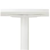 Petite table / table salle de réunion ronde 'KAZA MINI' bois pied central métal blanche – Ø 90 cm