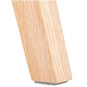 Tabouret de snack mi-hauteur scandinave 'CHAIRMAN MINI' velours noir 4 pieds bois dossier haut
