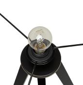 Lampe à poser scandinave trépied 'Stätiv Black Edition' abat-jour noir 3 pieds en métal noir