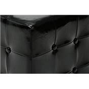 Pouf moderne carré 'Capiton' noir