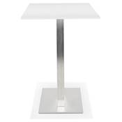 Table bar Mange-debout design 'Tvillin BAR' bois noir double pied central métal brossé - 160 x 80 cm