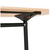 Bureau droit / table de travail pliante design 'ARCHI MINI' bois pieds en métal noir - 140 x 70 cm